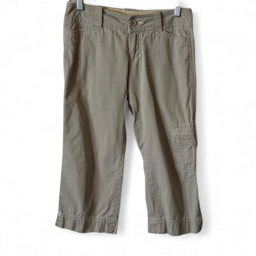 Vintage Y2K Periscope Khaki‎ Cropped Cargo Pants, Women's Size 1